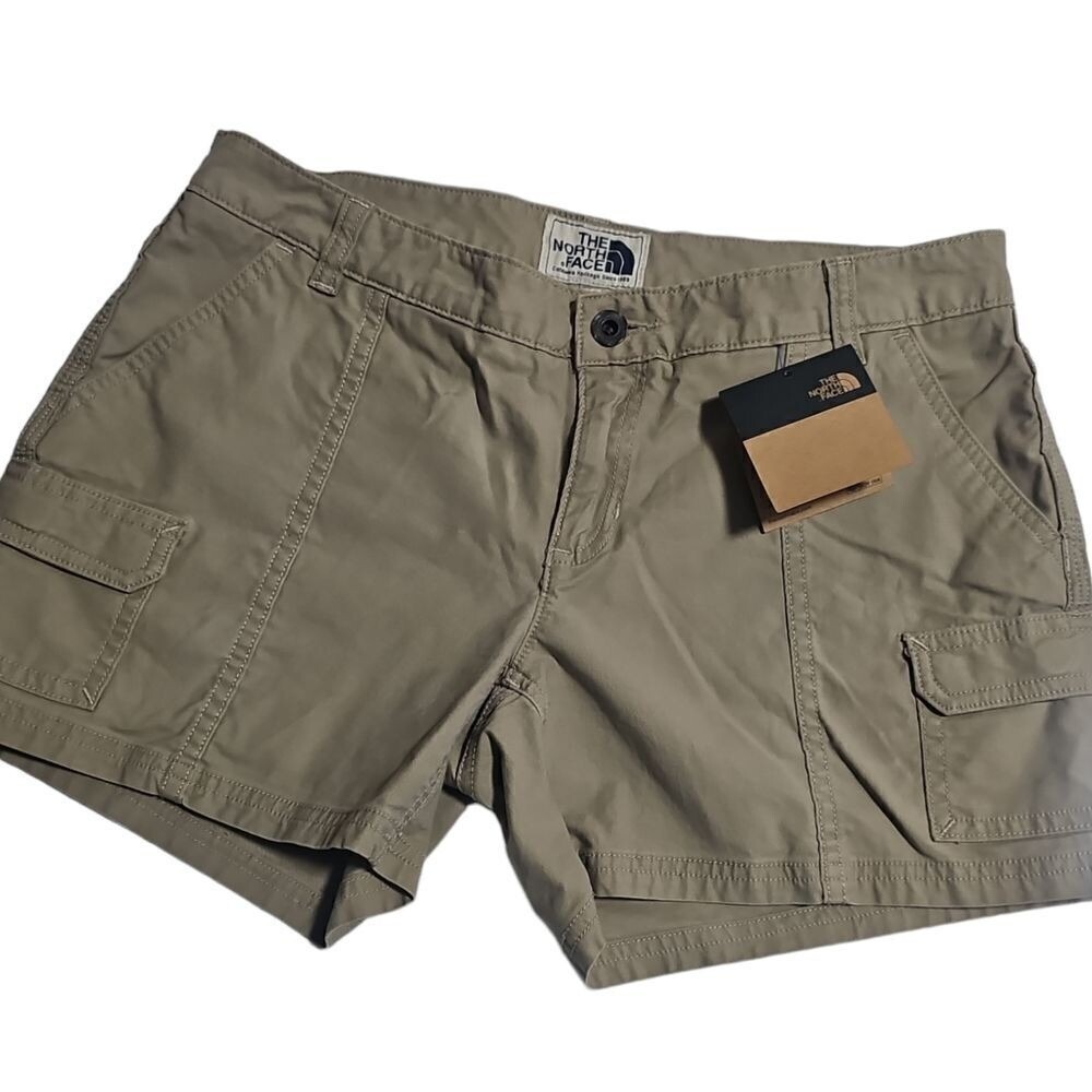 The North Face Women's‎ Cargo Shorts Khaki Outdoor Utility Style 8R NWT
